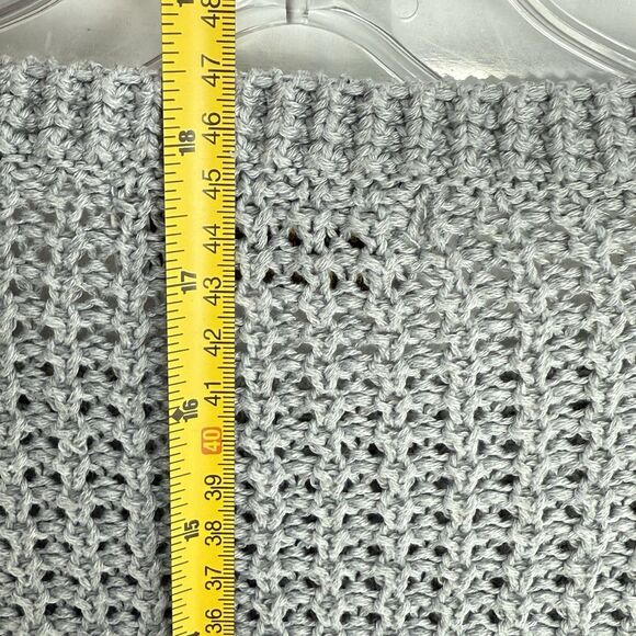 Pull and Bear Womens Small Gray Knit Ribbed Oversized Cropped Pullover Sweater - Picture 9 of 10